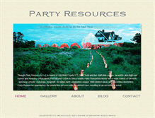 Tablet Screenshot of party-resources.com